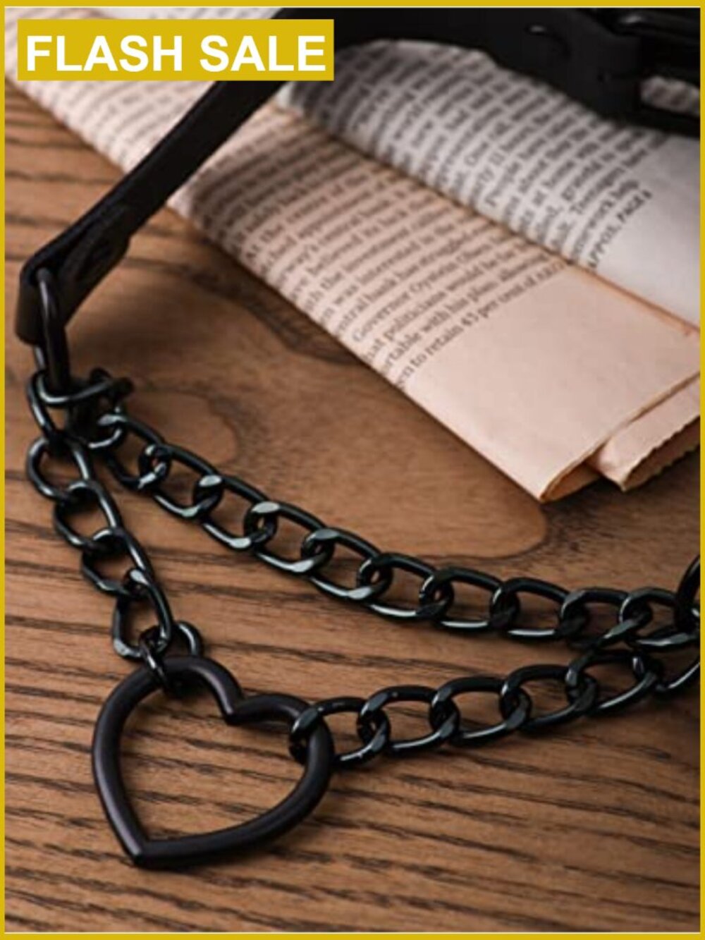 Gothic Heart Chain Choker Necklace Punk Grunge Emo Adjustable Lobster Clasp - Picture 4 of 7